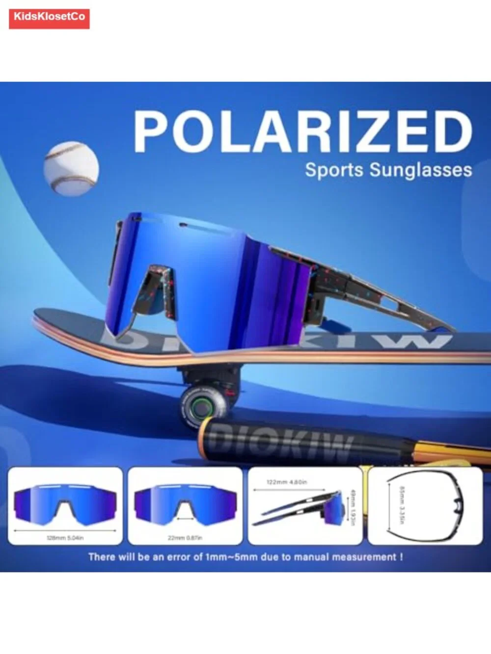 Polarized Kids Sunglasses Youth Softball Cycling Sports Sun Glasses UV400